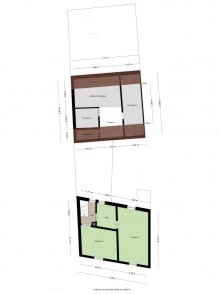 Grundriss 1. Obergeschoss freies Wohnhaus mit 4 Zimmern, Anbauten, Hof und Garten in Niederzier Hambach