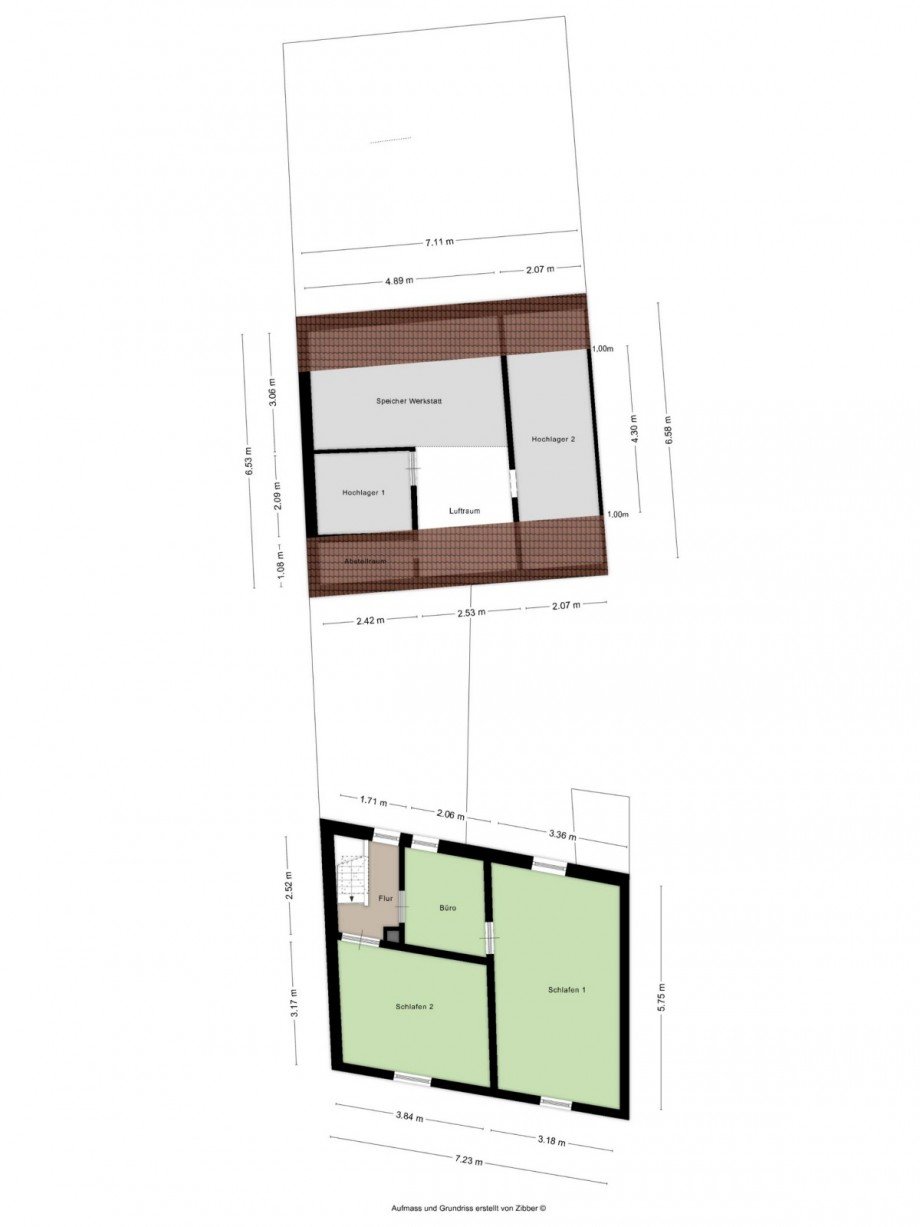 Grundriss 1. Obergeschoss Reiheneckhaus Niederzier