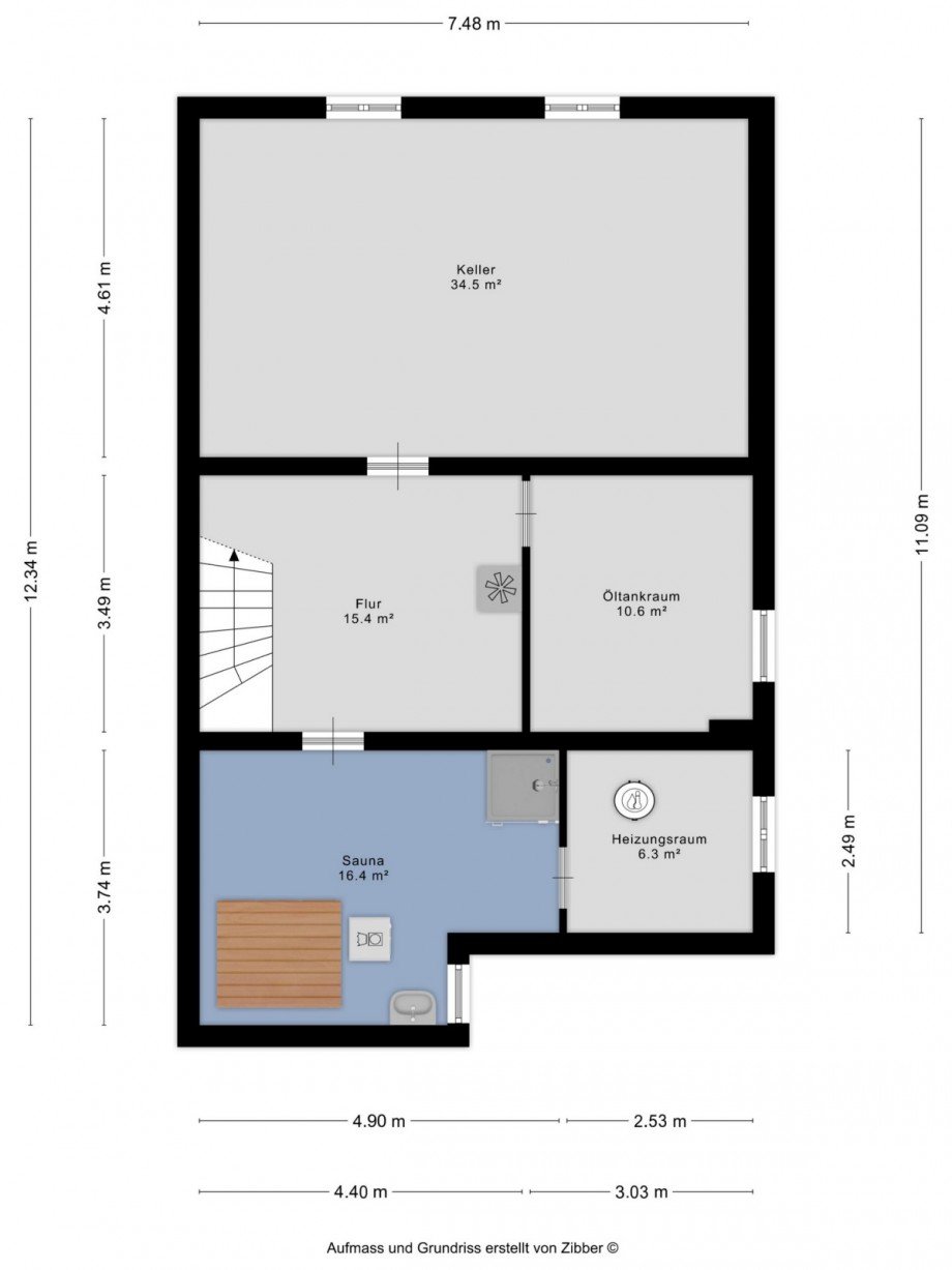 Keller Doppelhaush�lfte D�ren