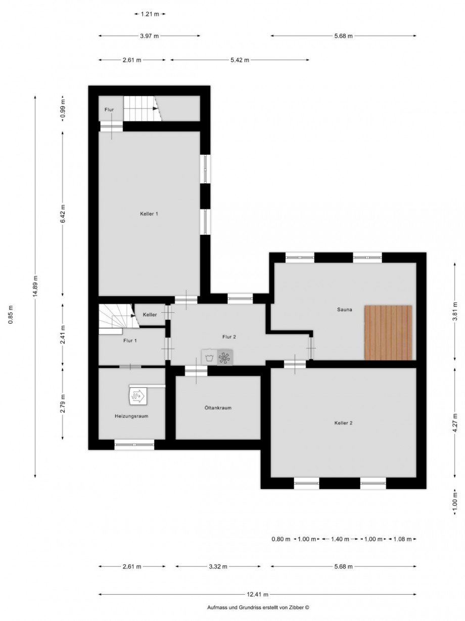 Grundriss Kellergeschoss Bungalow Linnich