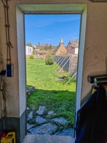 mit T�r zum Garten Kreuzau Obermaubach, ruhige Lage, freistehendes Einfamilienhaus mit gro�em Garten, Keller und Garage