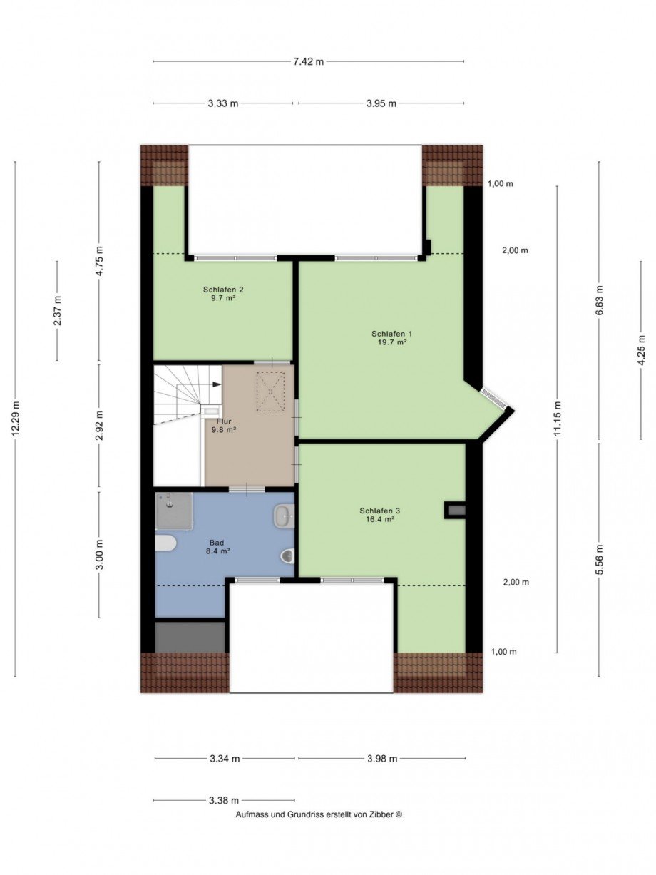 Dachgeschoss Doppelhaush�lfte D�ren