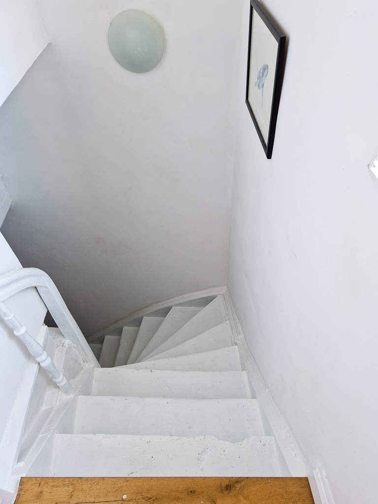 Treppe ins Reihenmittelhaus Langerwehe