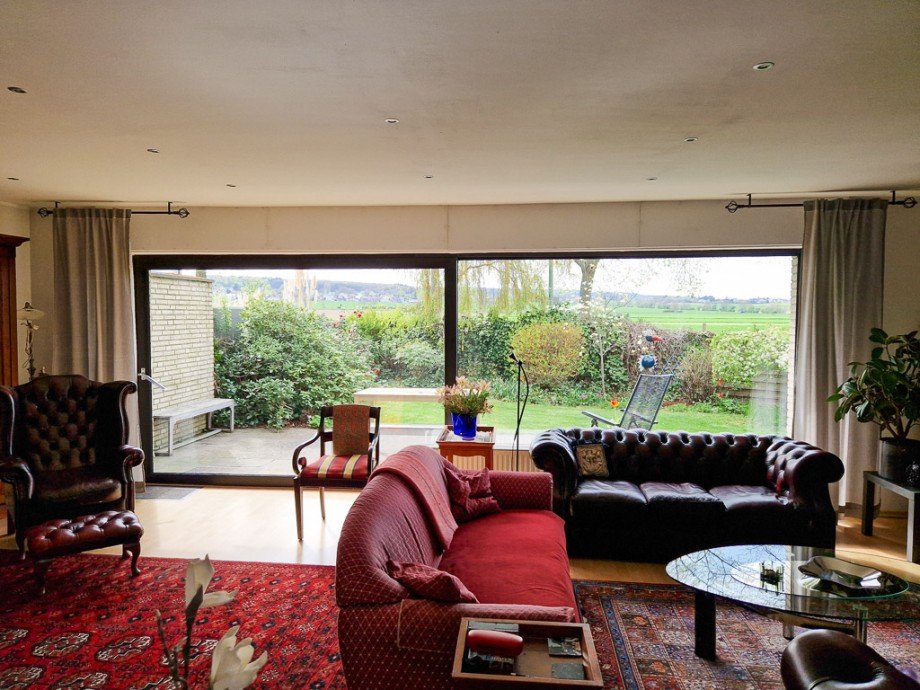 gro�e Schiebet�r zur Terrasse Doppelhaush�lfte D�ren