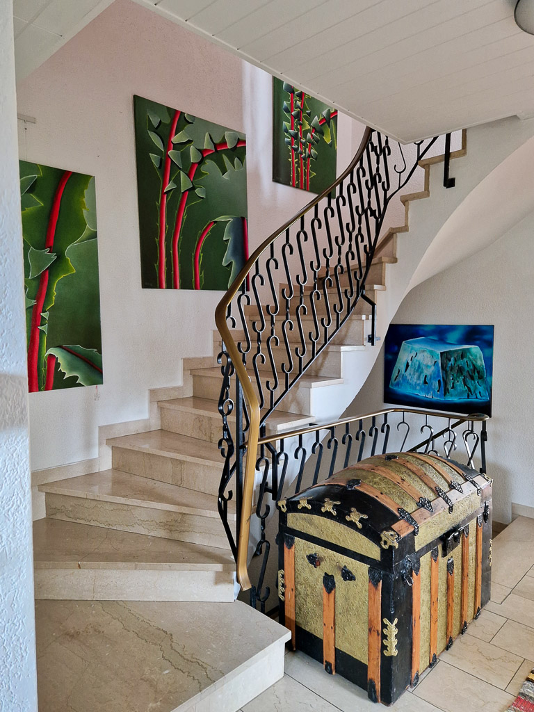 Marmorbelag nach oben Doppelhaush�lfte D�ren